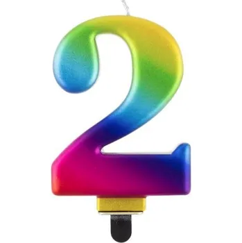 Dortová svíčka MZ Svíčka na dort metalická 2 - druhy barev Barva: Duhová