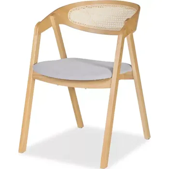 Jídelní židle Jídelní židle Guru lux - dub masiv/opěrka výplet/sedák čalouněný - SLEVA 3% s kodem radost25