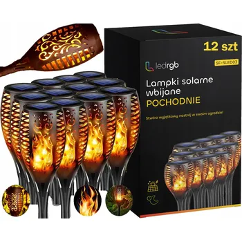Venkovní osvětlení Solární lampa zapichovací lampa ledrgb černá 49 cm 12 ks
