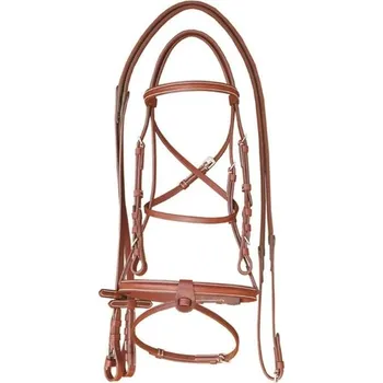 Uzdečka SUPREME s anglickým nánosníkem cognac FULL