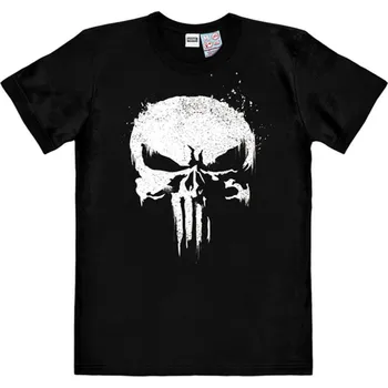 Pánské tričko Pánské tričko Marvel|Punisher: Skull Logo (L) černá bavlna