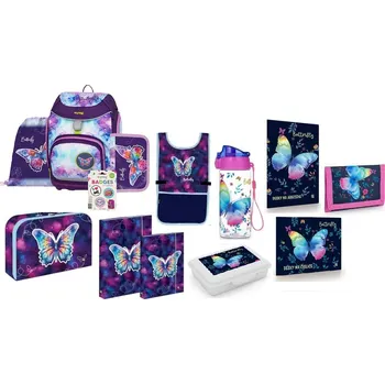 Školní batoh Oxybag Školní sada set OXY Sherpy Motýl 13 ks Školní batoh , penál, sáček a doplňky 0-24725/013