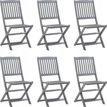 Zahradní židle VidaXL dřevěná šedá