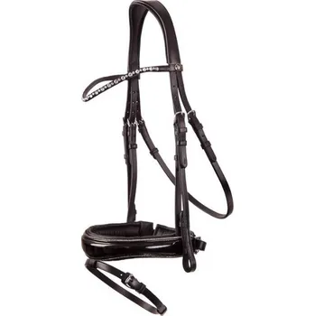 Uzdečka BR Bristol se švédským nánosníkem black/silver FULL