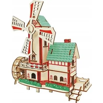 Puzzle Woodcraft Dřevěné 3D puzzle Větrný mlýn