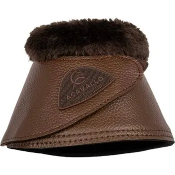 Koňské kamaše Zvony ACAVALLO s beránkem hnědé (M)