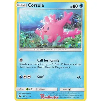 Sběratelská karetní hra Corsola 036/149 - Sun & Moon Typ karty: Non-Holo