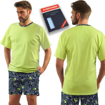 Pánské pyžamo Sesto Senso pánské pyžamo 2422/22 krátký rukáv, velikost XXL