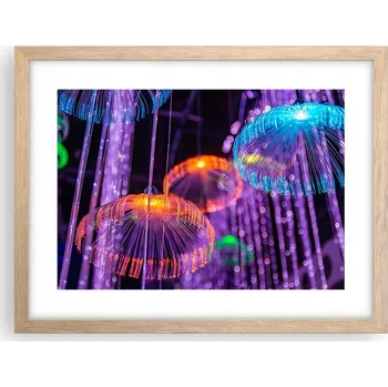 Obraz Obraz plakát v rámu světlý dub do obýváku 40x30 neon foto plakáty na zeď