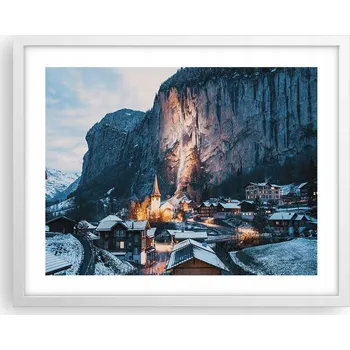 Obraz Obraz plakát na zeď v bílém rámu 50x40 krajina foto do obýváku