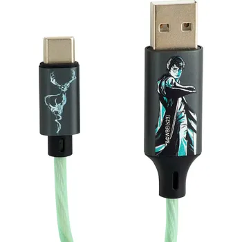 Datový kabel Lazerbuilt Light Up Harry Potter USB-C
