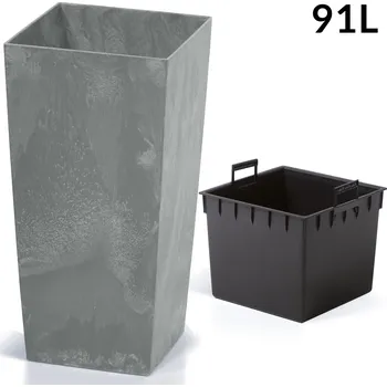 Květináč Deuba® Květináč betonový vzhled šedý 91 l