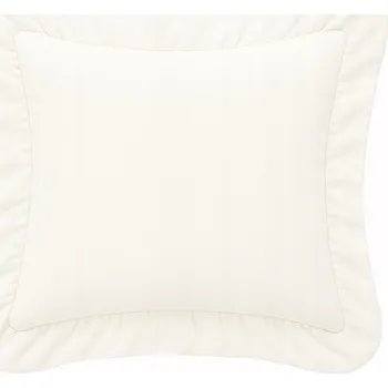 Povlečení DEKORAČNÍ POVLEČENÍ NA POLŠTÁŘ ECRU TMAVÉ 40x40 CM S VOLÁNKEM RUFFY