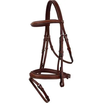 Uzdečka PREMIERE Cheltenham s anglickým nánosníkem oak/silver COB