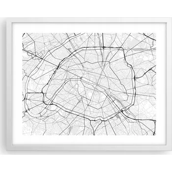 Obraz Obraz plakát na zeď v bílém rámu 50x40 město foto plakáty do obýváku