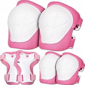 Chránič kolene Sada chráničů růžová univerzální pro děti