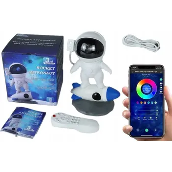 Dětské svítidlo Projektor noční oblohy astronaut lampička reproduktor projektor pro děti LED aplikace