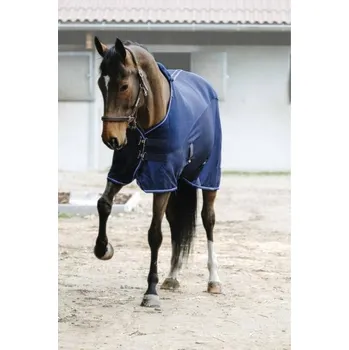 Deka pro koně Deka proti hmyzu EQUITHEME Classic 3D Mesh tmavě modrá 125cm