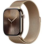 Apple Watch Series 10 Cellular 46mm Gold Titanium Gold Milanese Loop S/M MC7T4QC/A