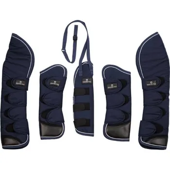 Koňské kamaše Sada transportních kamaší + obal ocasu EQUESTRO modré COB