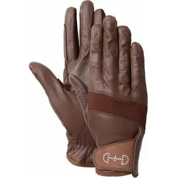 Jezdecké rukavice Dámské rukavice HORZE Leather hnědé (7)