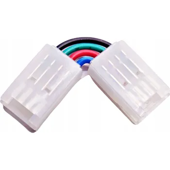 LED páska Rohová spojka LED RGB 4PIN 10mm L 90° ZACVAKÁVACÍ