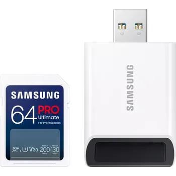 Paměťová karta Samsung SDXC 64GB PRO ULTIMATE + USB MB-SY64SB/WW