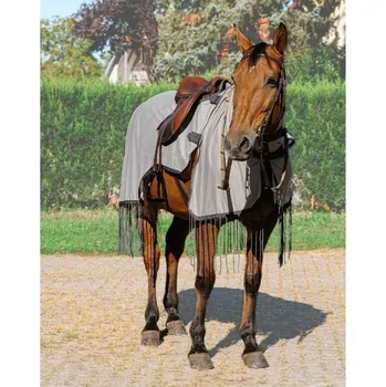 Deka pro koně Jezdecká deka proti hmyzu RIDING WORLD šedá 135cm