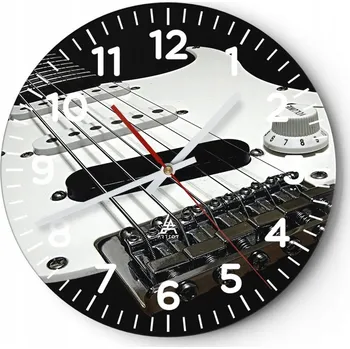 Hodiny Nástěnné hodiny do obýváku 40x40 Hudba Kulatý Hodiny na skle Loft Tiché