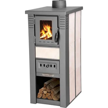 Krbová kamna Strend Pro Sporák Pro LAVA Ceramic, béžový, 6,5 kW, 120 mm