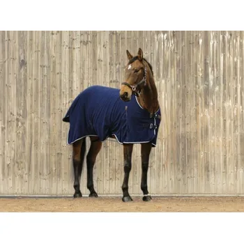 Deka pro koně Odpocovací deka EQUITHEME Vague tmavě modrá 135cm