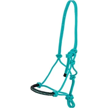 Vybavení pro koně Provazová ohlávka USG Two-Toned tyrkysová SHETTY/PONY