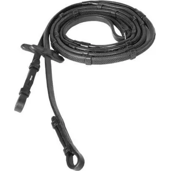 Otěže HORZE Soft Grip Rubber černé FULL