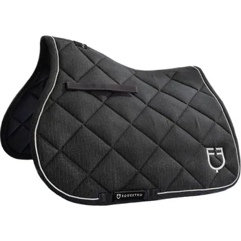 Všestranná podsedlová dečka EQUESTRO Cotton Logo grey VS