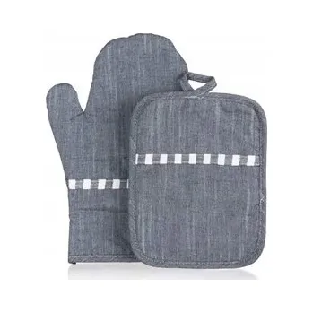 Chňapka Banketová kuchyňská rukavice a matný denim - šedá - 8591022466704