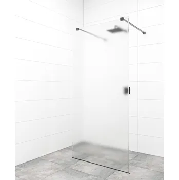 Sprchová zástěna Walk-in 90 cm SAT v barvě profilu černá SATBWI90MSZAVC - SATBWI90MSZAVC