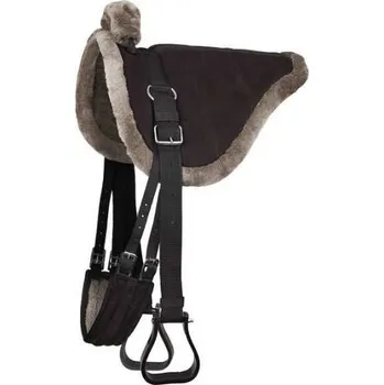 Jezdecké sedlo Jezdecký pad HORZE Suede černý/šedý PONY