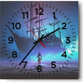 Hodiny Kuchyňské nástěnné hodiny 30x30 Grafika Skleněné hodiny do obýváku Moderní Tiché