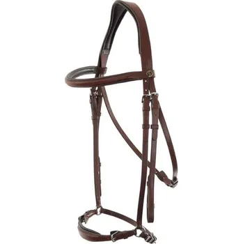 Uzdečka BR Thurnham s hannoverským nánosníkem oak/silver FULL