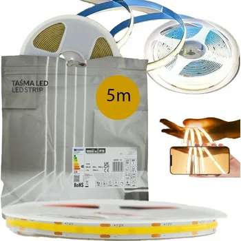 LED osvětlení LED pásek COB 12V 5M role NEON neutrální bílá 900lm/m 9W/m silný