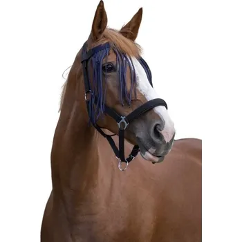 Koňská maska proti hmyzu Třásně proti hmyzu NORTON tmavě modré PONY