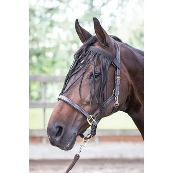 Koňská maska proti hmyzu Třásně proti hmyzu HARRY'S HORSE černé PONY