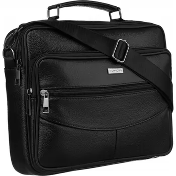 Kabelka Rovicky sportovní taška z pravé kůže, bez vzoru