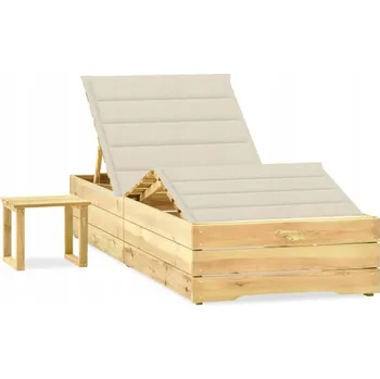 Obraz VidaXL Bílé dřevěné Lehátko