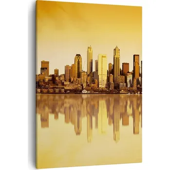 Obraz Obraz na plátně do obývacího pokoje ložnice 50x70 město obrazy na zeď canvas