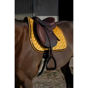 Všestranná podsedlová dečka EQUITHEME Glossy žlutá VS