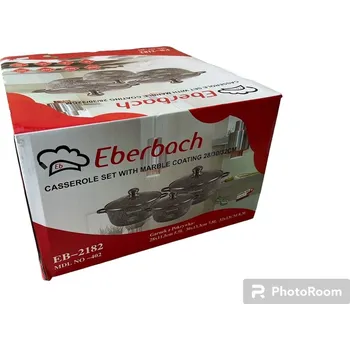 Eberbach Sada velkých hrnců titanových 6 dílů EB2182, mramor, indukce