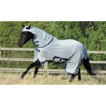 Jezdectví Deka proti hmyzu BUCAS Buzz-Off X F/N Big Neck silver 135cm