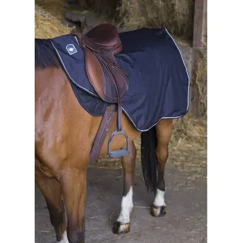 Jezdectví Nepromokavá bederní deka RIDING WORLD s fleecem černá 165cm