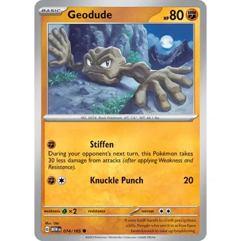 Sběratelská karetní hra Geodude MEW 074/165 - reverse holo